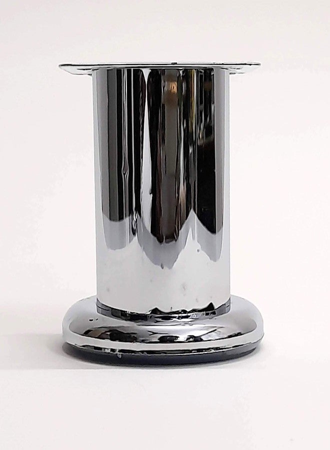 AVRIAN Stainless Steel Round Sofa Leg, 3-inch-Set of 4 Pieces Chrome Finish Legs for Sofa, Bed, Couch, Deewan, Box, Table & Puja Chowki - Image 2